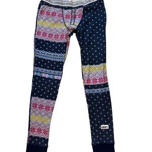 Victoria's Secret Navy Fair Isle Patterned Pajama Leggings  Women’s M stretch